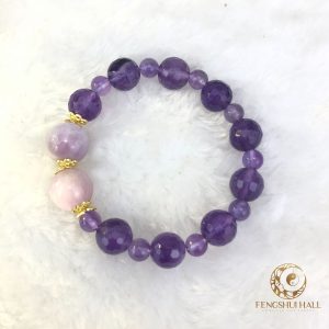 The Dream of Hibiscus: Inner Harmony and Guard sleep Kunzite Crystal Bracelet