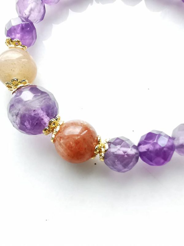 Wang Zhenyi's Introspection: Mediation and Balance by Amethyst and Arusha Elegant Bracelet