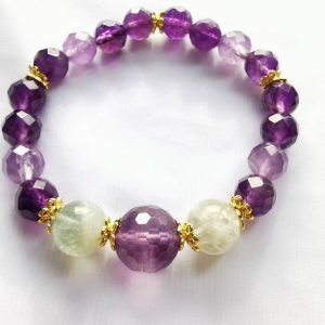 Wang Zhenyi's Introspection: Mediation and Balance by Amethyst and Arusha Elegant Bracelet