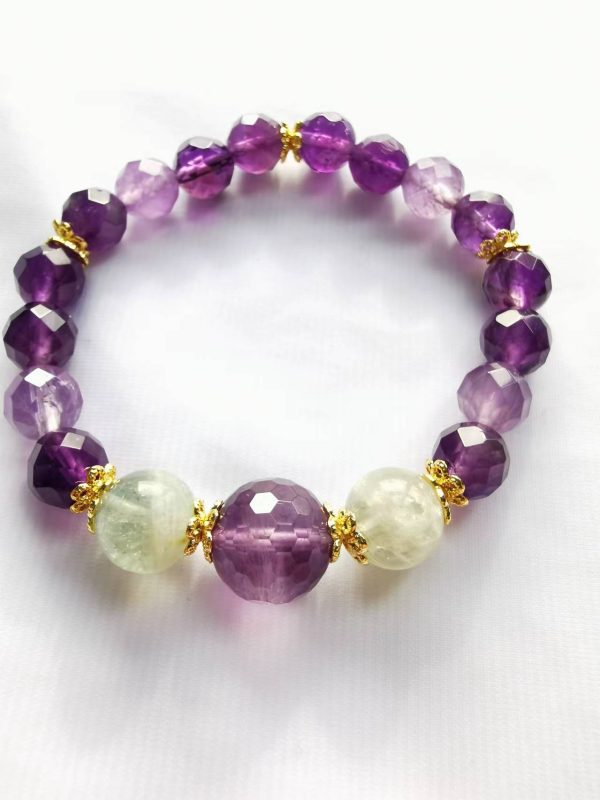 Wang Zhenyi's Introspection: Mediation and Balance by Amethyst and Arusha Elegant Bracelet