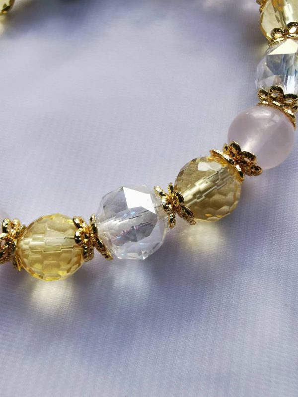 The Reflection of the Golden Narcissus: Love is All Around You Crystal Aquamarine Bracelet