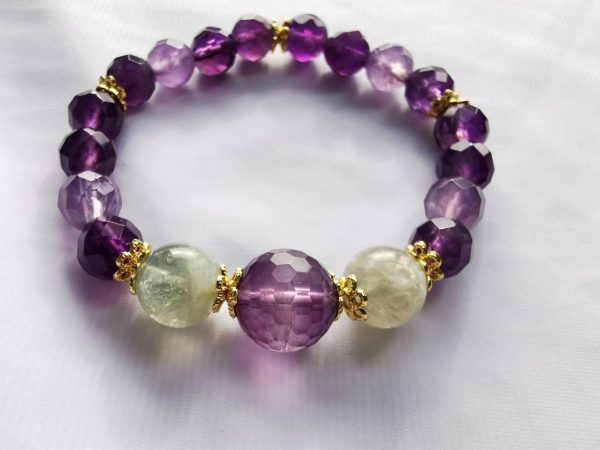 Wang Zhenyi's Introspection: Mediation and Balance by Amethyst and Arusha Elegant Bracelet