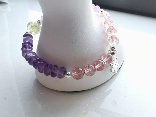 Healing by Amethyst Strawberry Quartz Arusha Bracelet