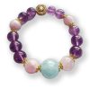 Venus' Shell: Guard Lover and Inspiration Aquamarine Amethyst Bracelet